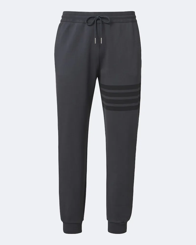Thom Browne Jogginghose 4-Bar aus Baumwolle Grau