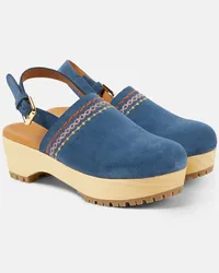 See by Chloé See By Chloe Clogs Pheebe aus Veloursleder Blau