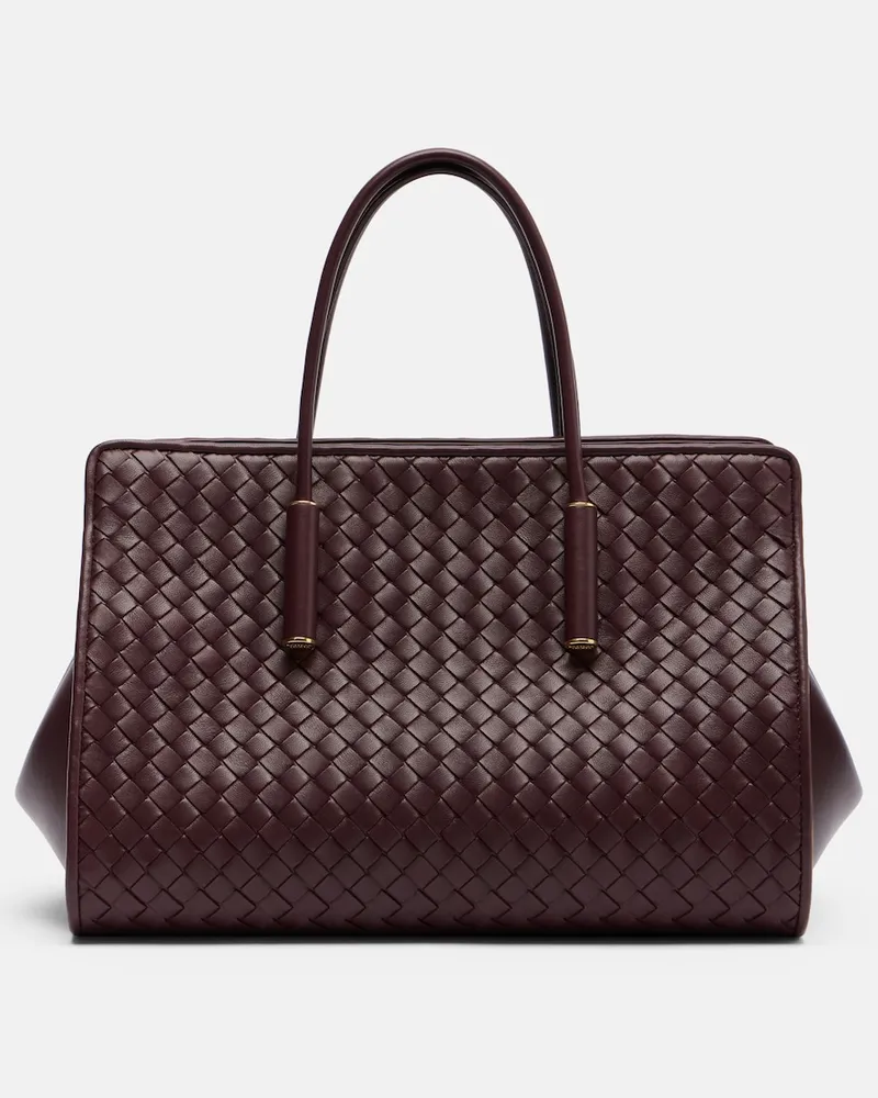 Bottega Veneta Tote Bag Barbara aus Leder Burgunderrot