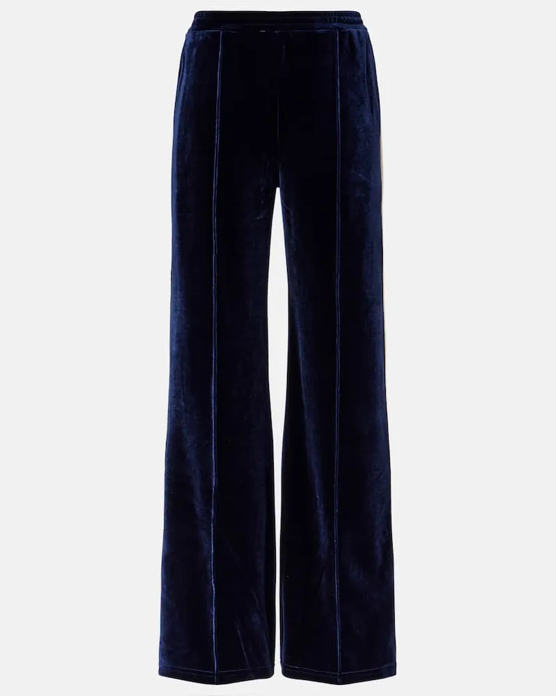 The Upside High-Rise-Jogginghose Monaco Freya aus Samt Blau