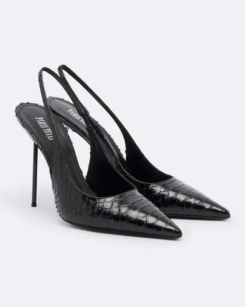 Paris Texas Slingback-Pumps Lydia aus Leder Schwarz