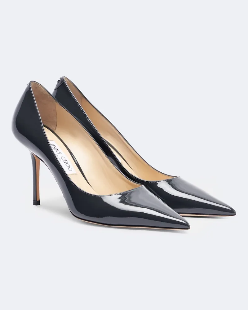 Jimmy Choo Pumps Love 85 aus Lackleder Grau