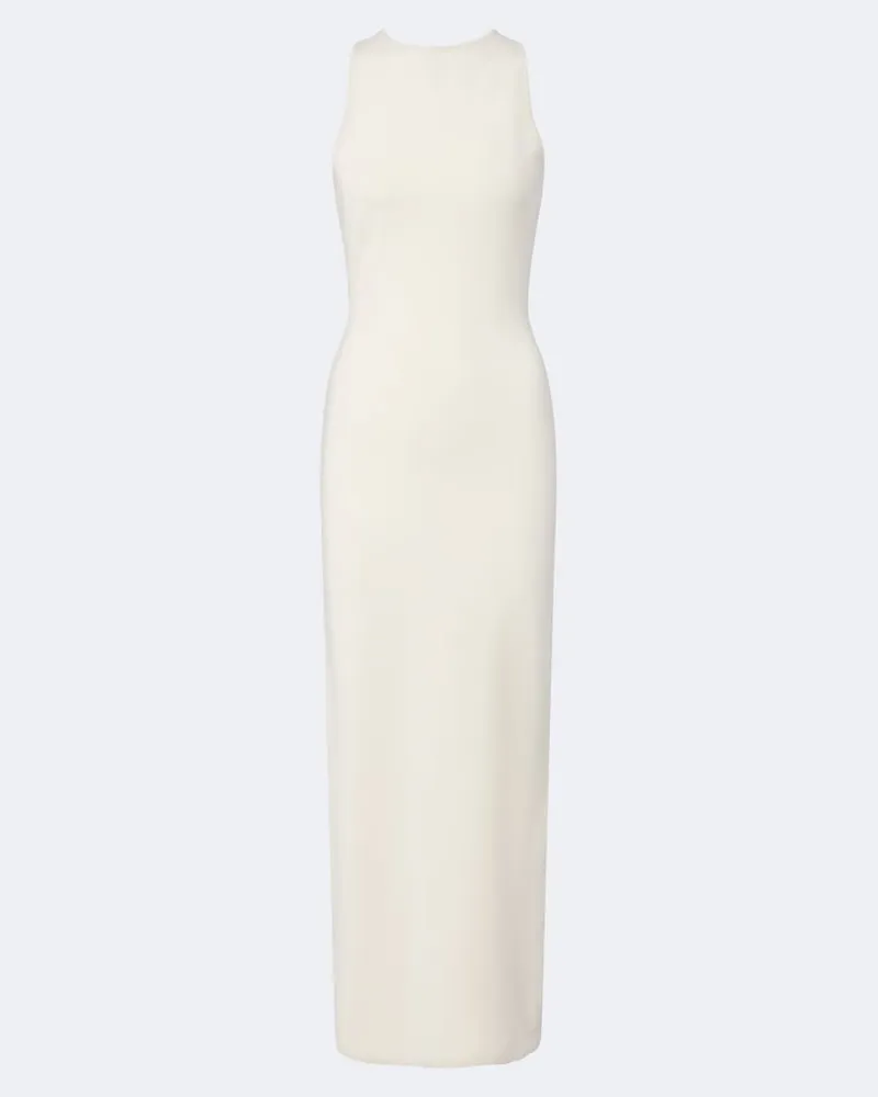 SIR Verziertes Maxikleid Saba aus Strick Weiß