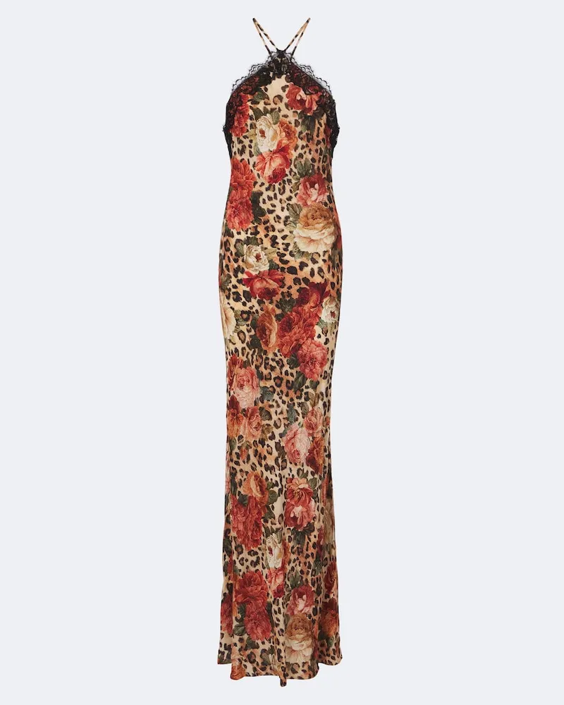 Alexandra Miro Maxikleid Althea mit Spitze Multicolor