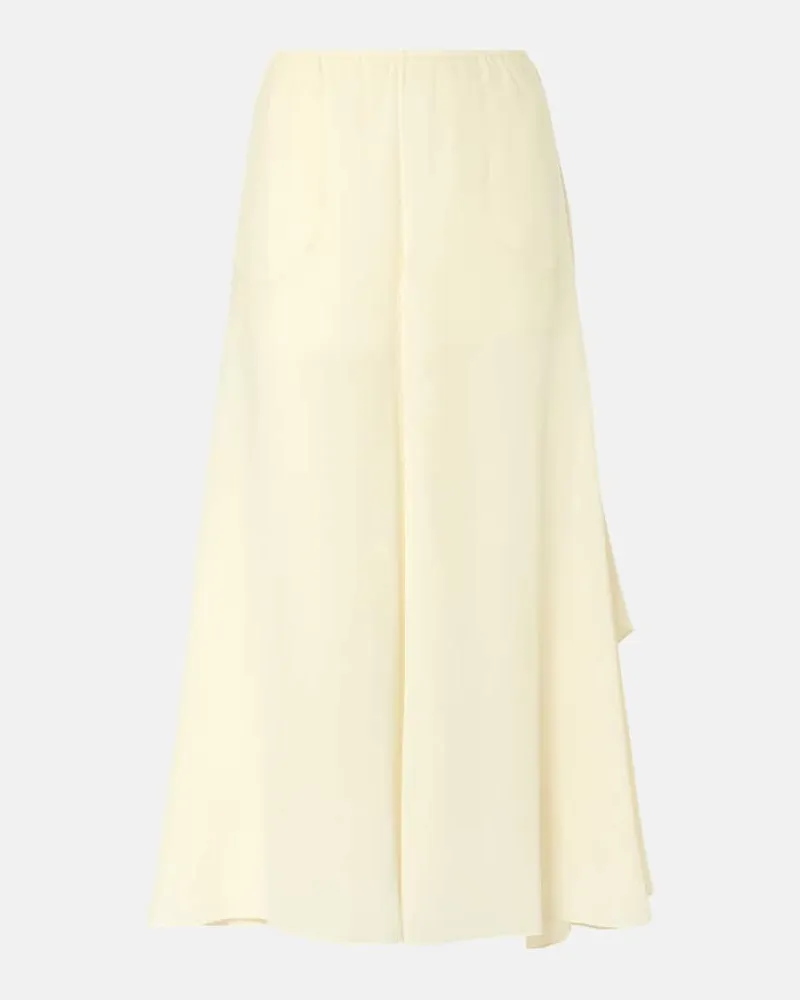 Chloé Chloé Mid-Rise Culottes aus Seiden-Georgette Weiß