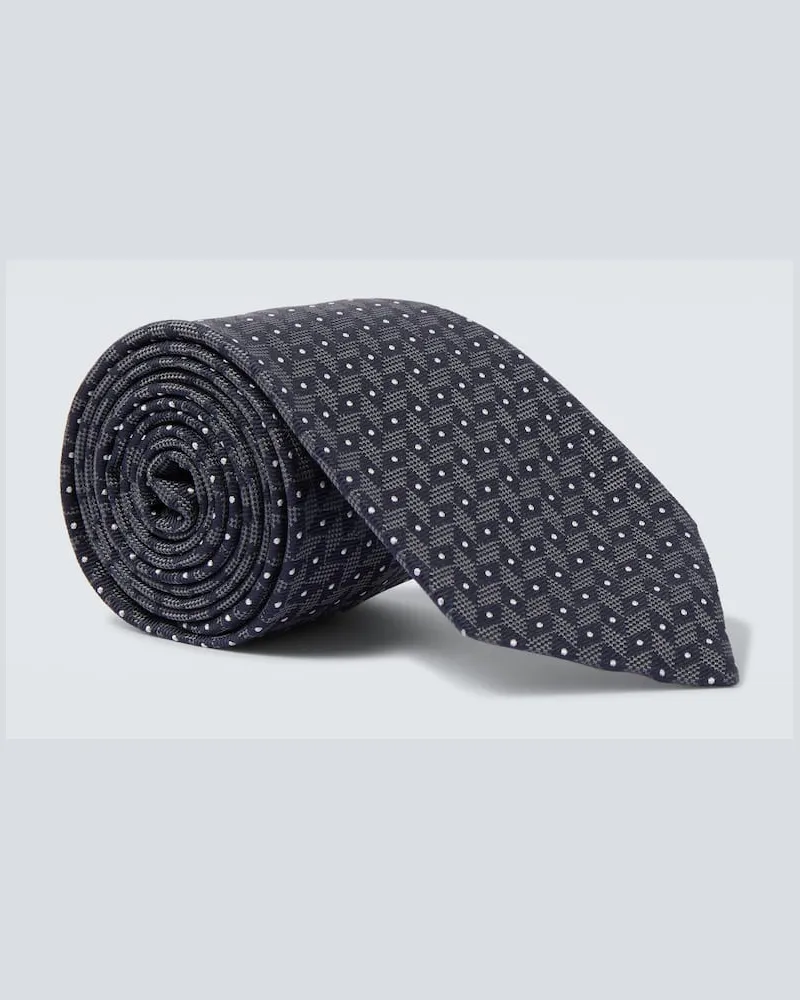 Giorgio Armani Krawatte aus Seiden-Twill Blau