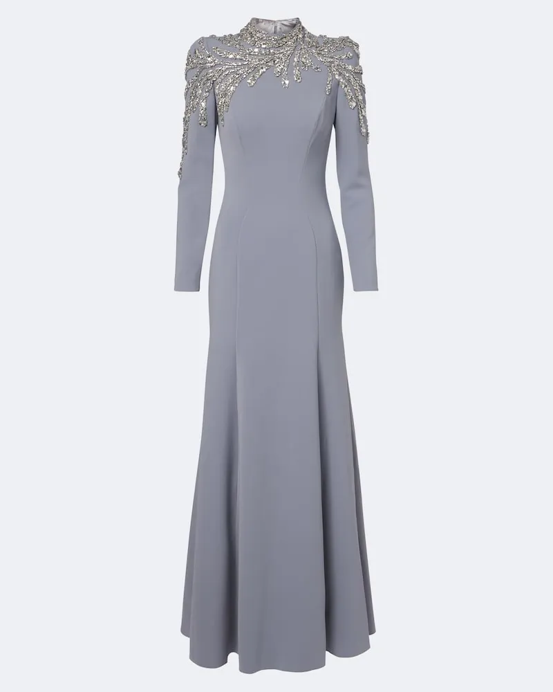 Jenny Packham Robe Viper mit Kristallen Grau