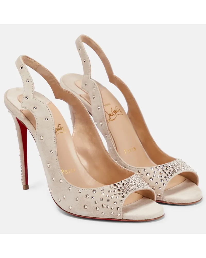 Christian Louboutin Nudes Slingback-Sandalen Degrachick Beige