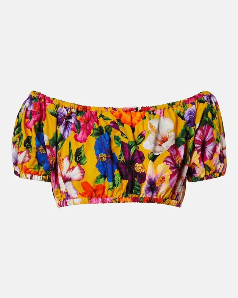 Dolce & Gabbana Cropped-Top aus Baumwolle Multicolor