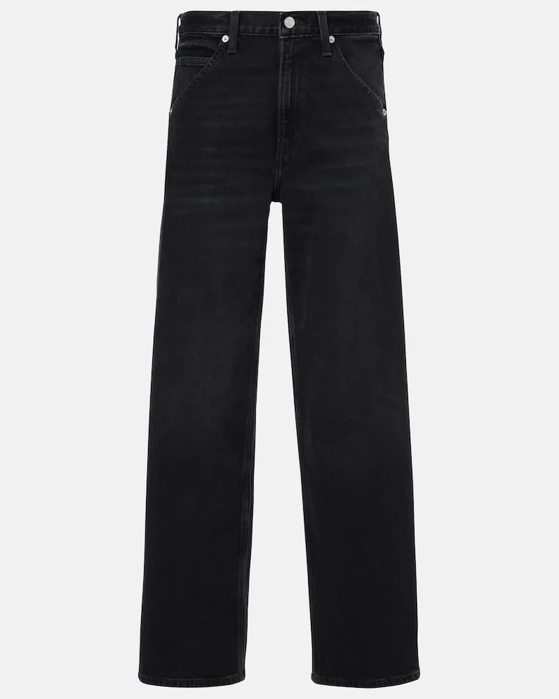 RE/DONE Wide-Leg Jeans Painter Schwarz