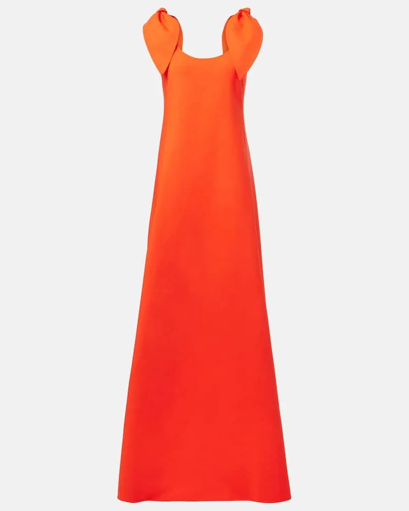 Oscar de la Renta Robe aus einem Wollgemisch Rot