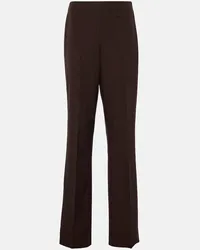 Ferragamo Mid-Rise-Hose aus Schurwolle Braun