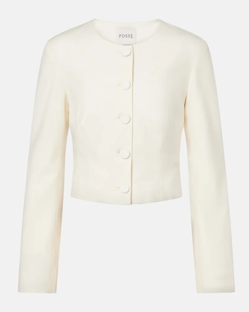 Posse Jacke Elspeth aus Wolle Weiß