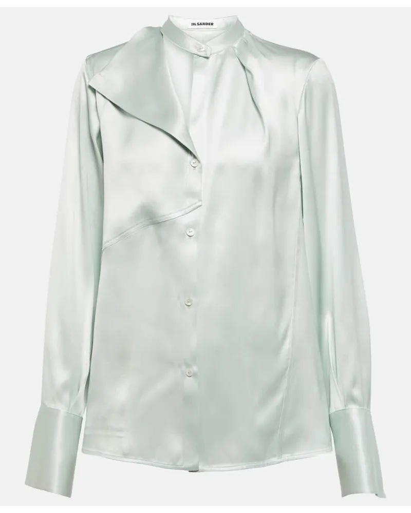 Jil Sander Bluse aus Seide Blau