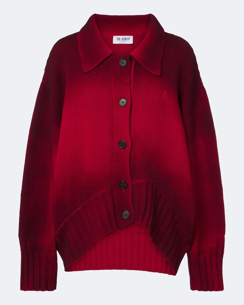 ATTICO Oversize Cardigan aus Wolle und Cashmere Rot
