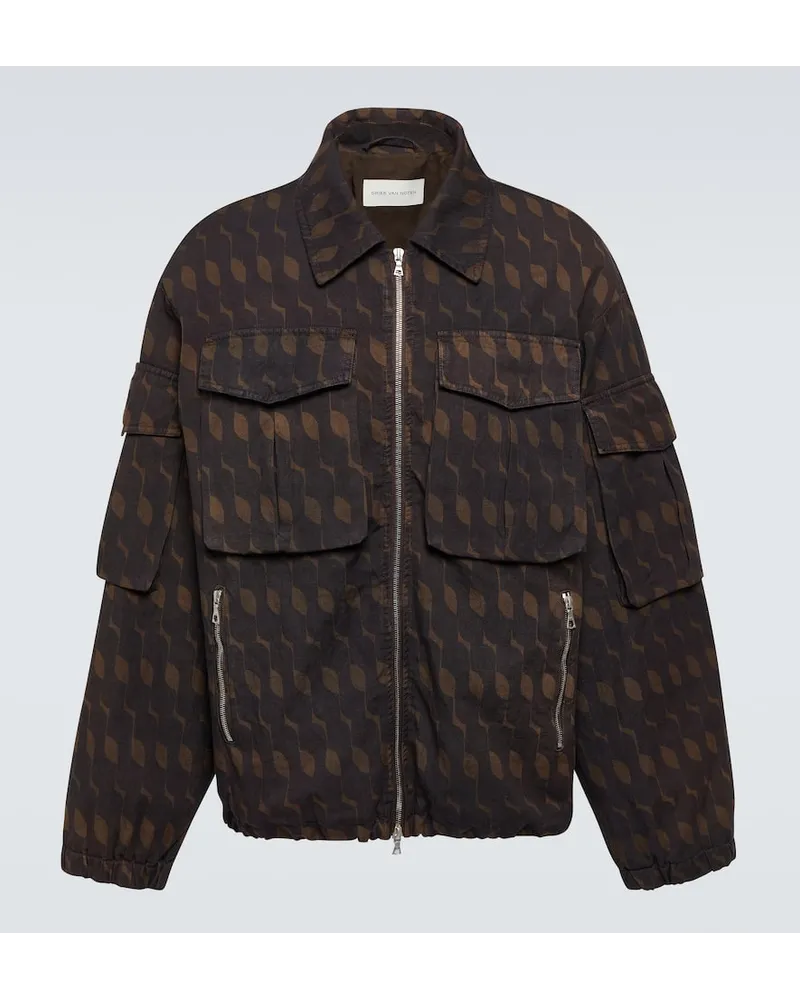 Dries van Noten Feldjacke Vidway aus einem Baumwollgemisch Braun