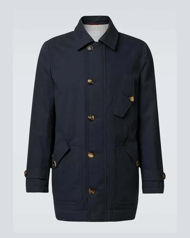 Brunello Cucinelli Jacke aus einem Baumwollgemisch Grau