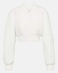 Givenchy Cropped-Bomberjacke aus einem Wollgemisch Weiss