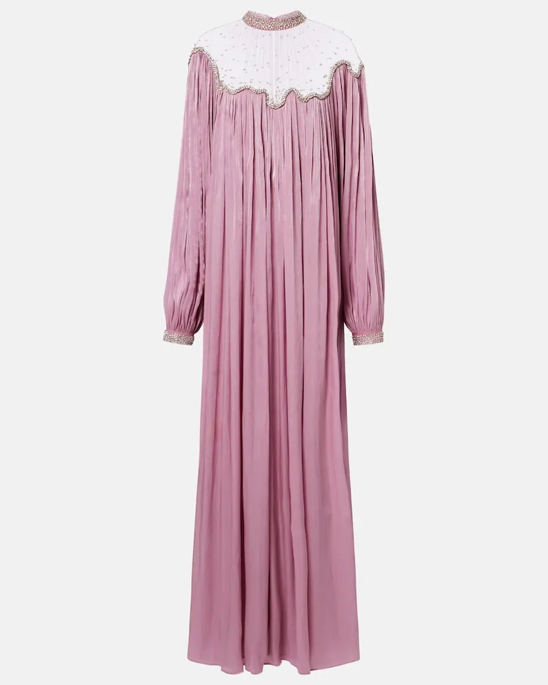 COSTARELLOS Verzierte Robe Elline Rosa