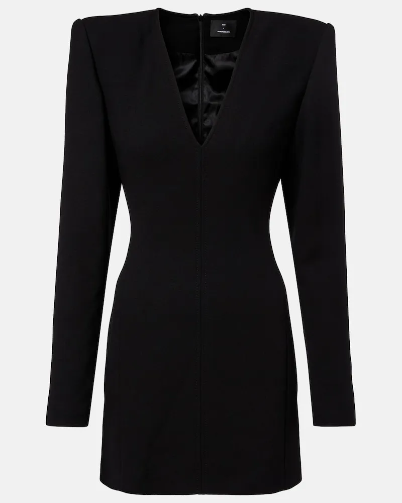 WARDROBE.NYC Minikleid aus Wolle Schwarz