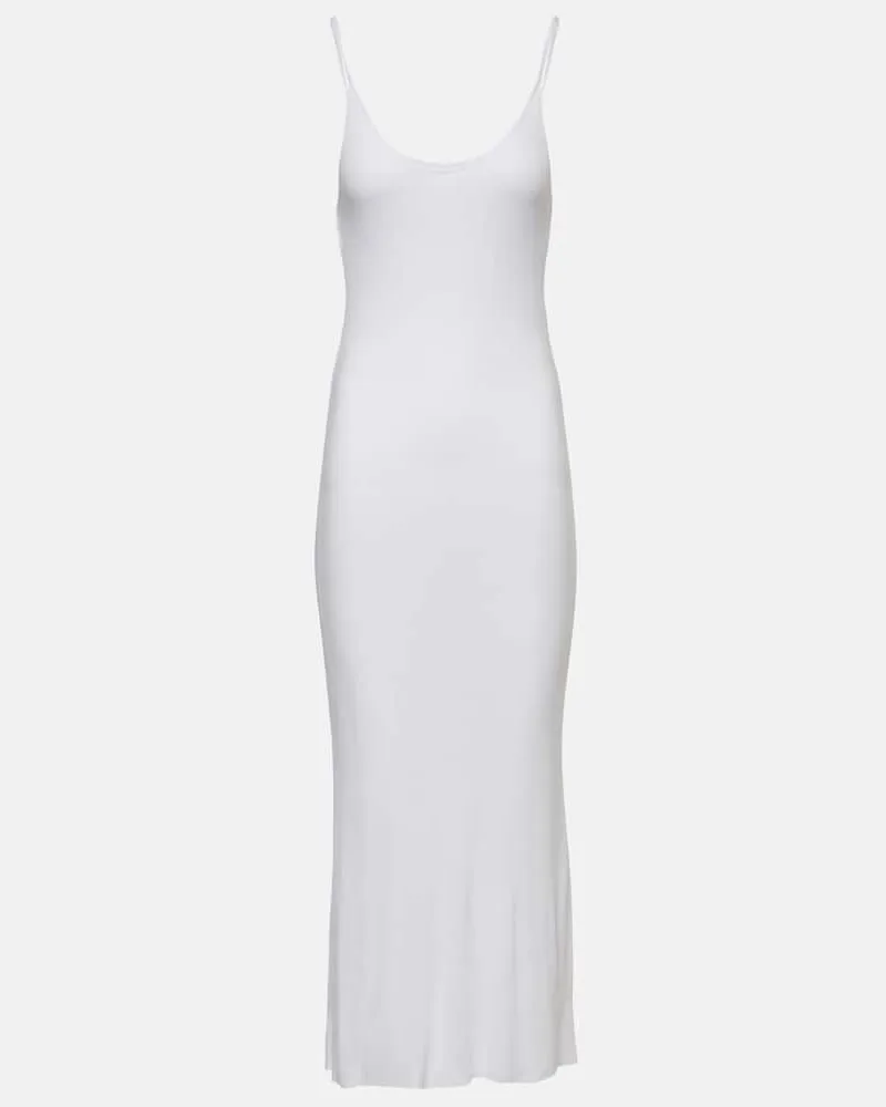 KHAITE Slipdress Leesel aus Jersey Weiß