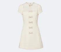 Minikleid aus Crepe Couture mit Spitze