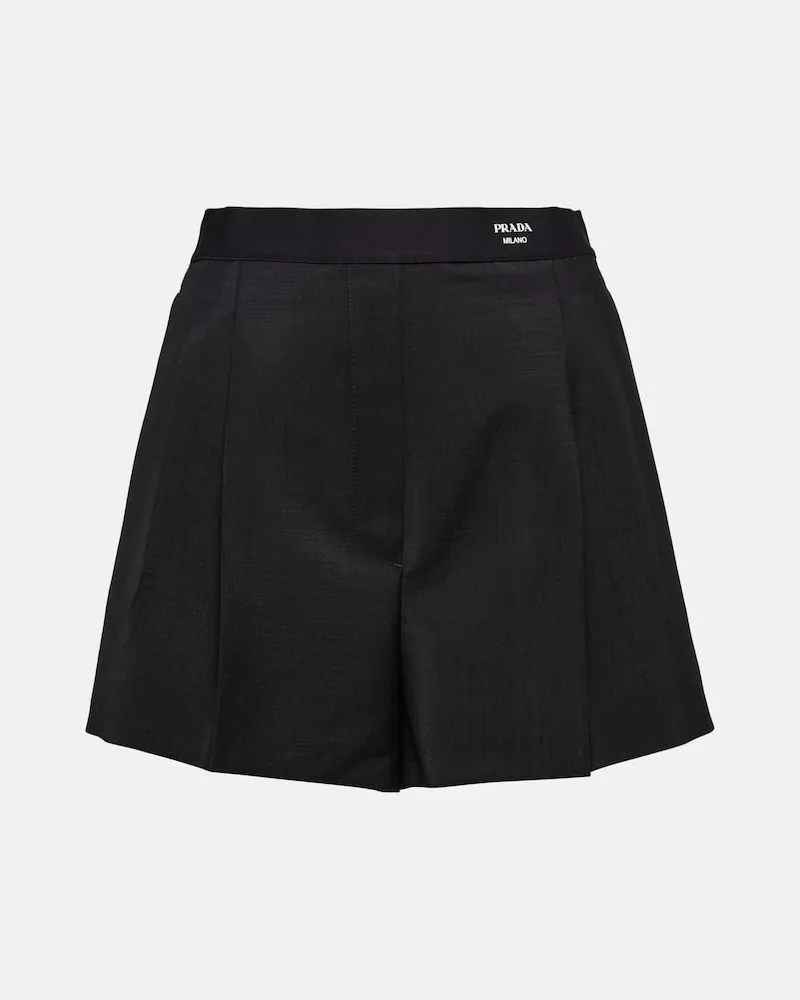 Prada Shorts aus einem Mohairgemisch Schwarz
