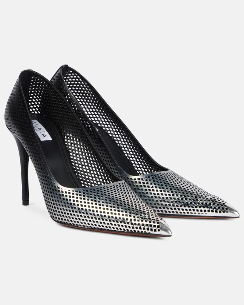 Alaïa Alaïa Pumps 90 aus Metallic-Leder Metallic