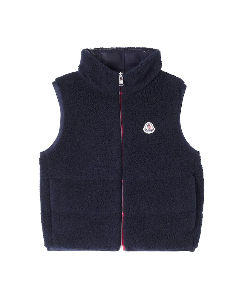 Moncler Weste Orin aus Faux Shearling Blau