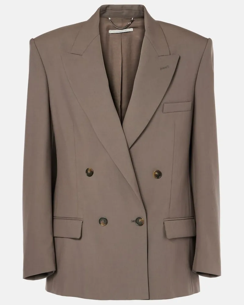 Stella McCartney Oversize-Blazer aus Wolle Braun