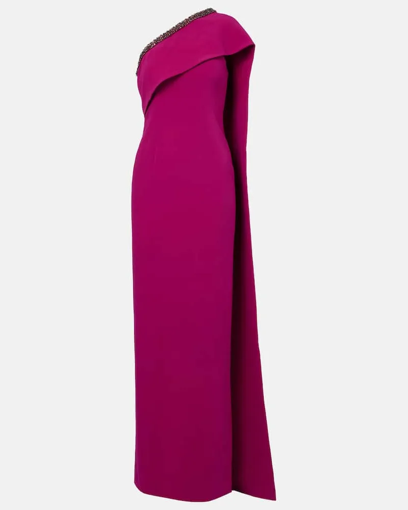 Roland Mouret Verzierte Robe aus Crêpe Rosa