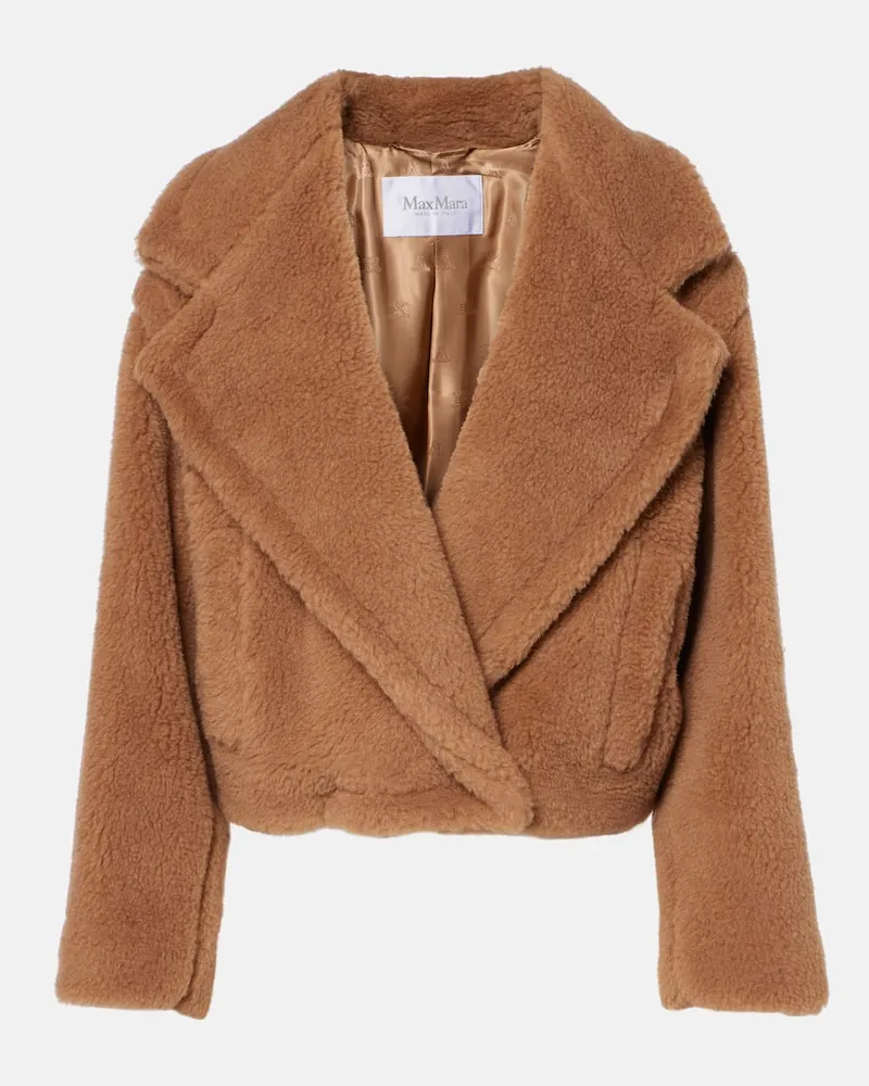 Max Mara Jacke Gardone aus Teddyfleece Braun