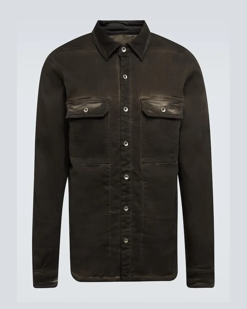Rick Owens Jeanshemd Braun