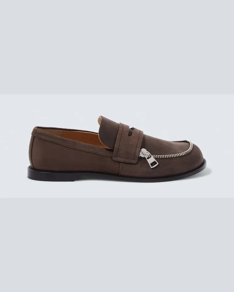 J.W.Anderson Loafers aus Veloursleder Braun