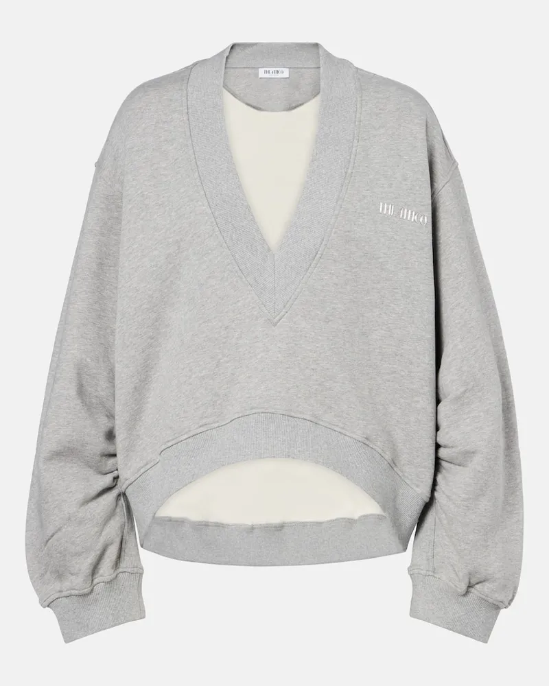 ATTICO Sweatshirt aus Baumwollfleece Grau