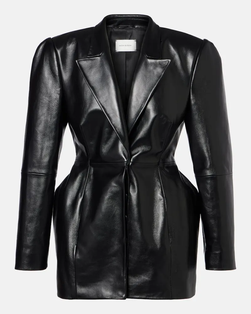 Magda Butrym Blazer aus Leder Schwarz