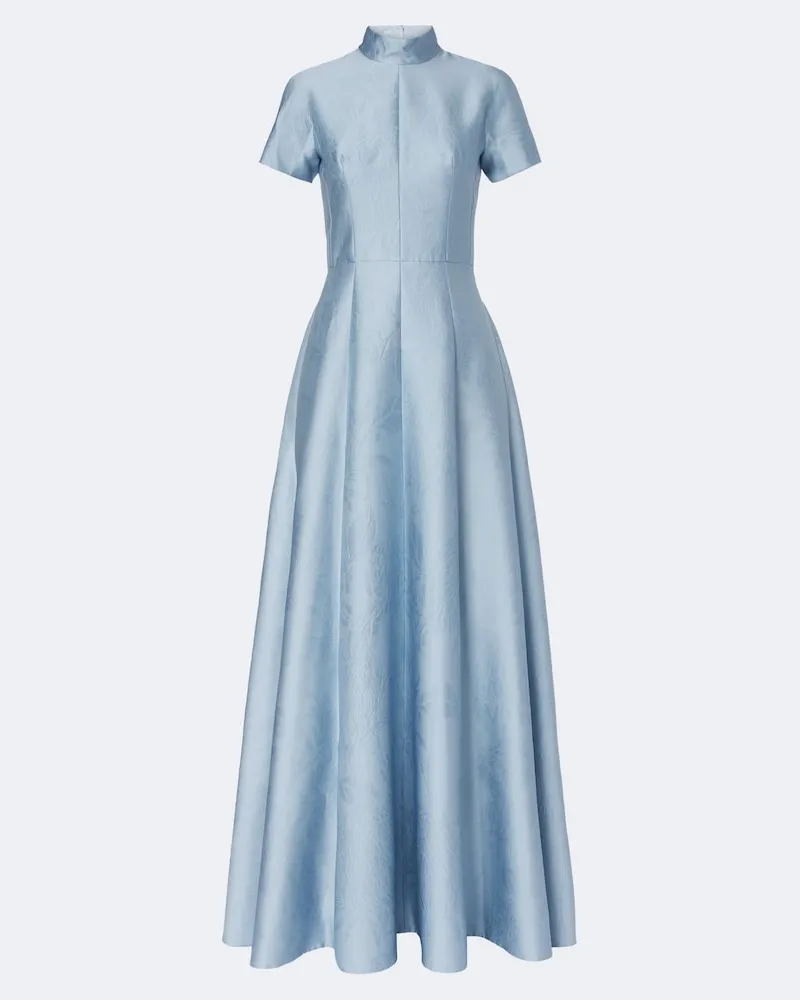EMILIA WICKSTEAD Robe Malinda aus Cloqué Blau