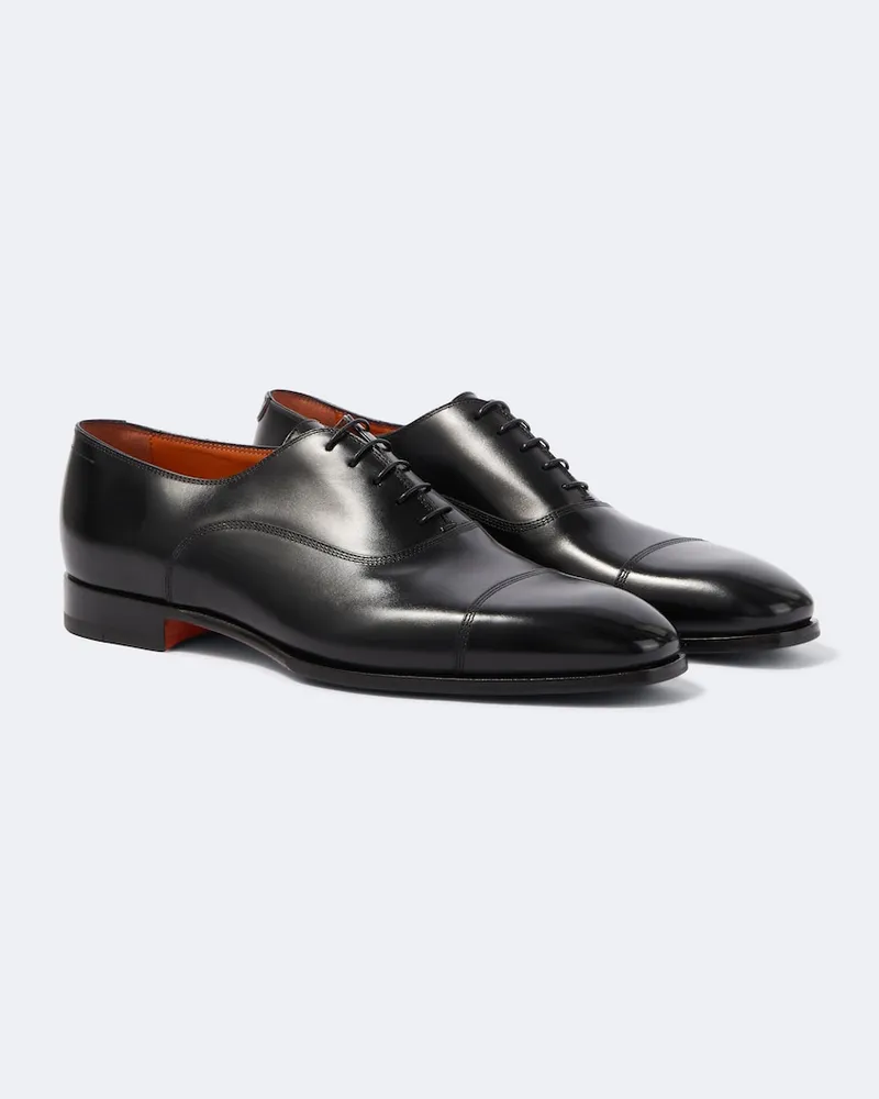 Santoni Schnürschuhe aus Leder Schwarz