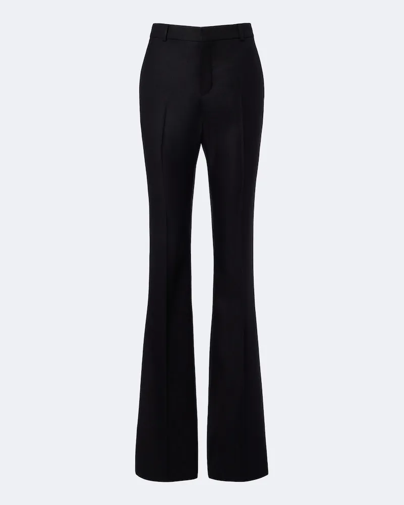 Saint Laurent Schlaghose aus Kaschmir Schwarz