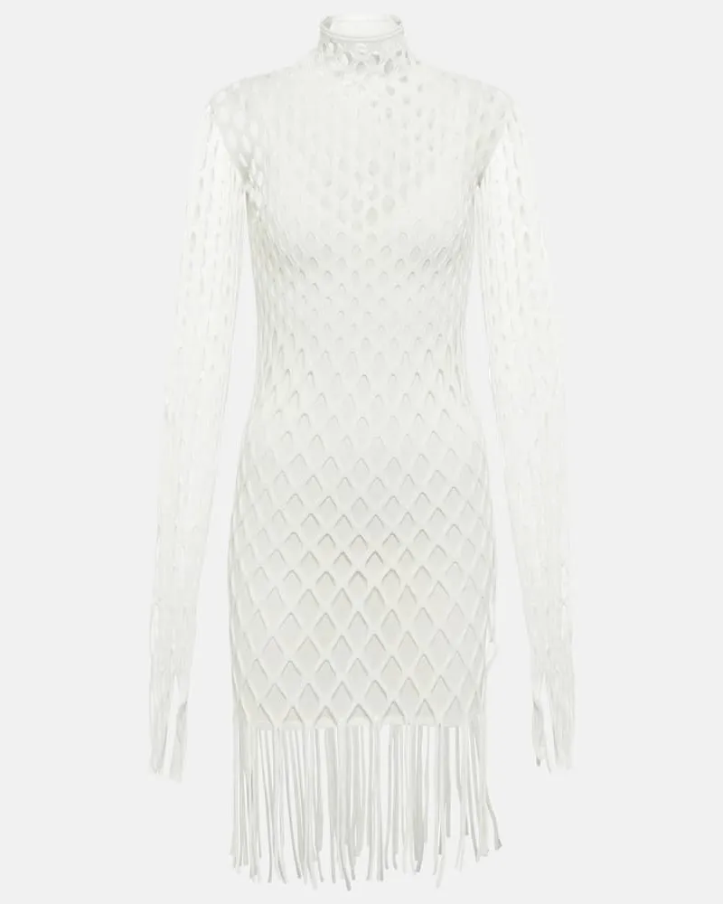 Dion Lee Kleid aus Netzstoff Weiß