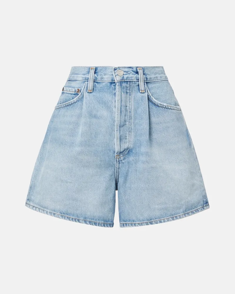 AGOLDE High-Rise Jeansshorts Rhoda Blau