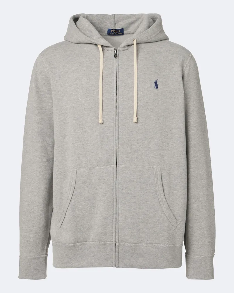 Ralph Lauren Kapuzenjacke Pony aus Fleece Grau