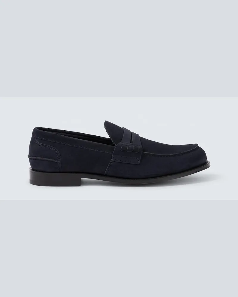 Church's Loafers Pembrey aus Veloursleder Blau
