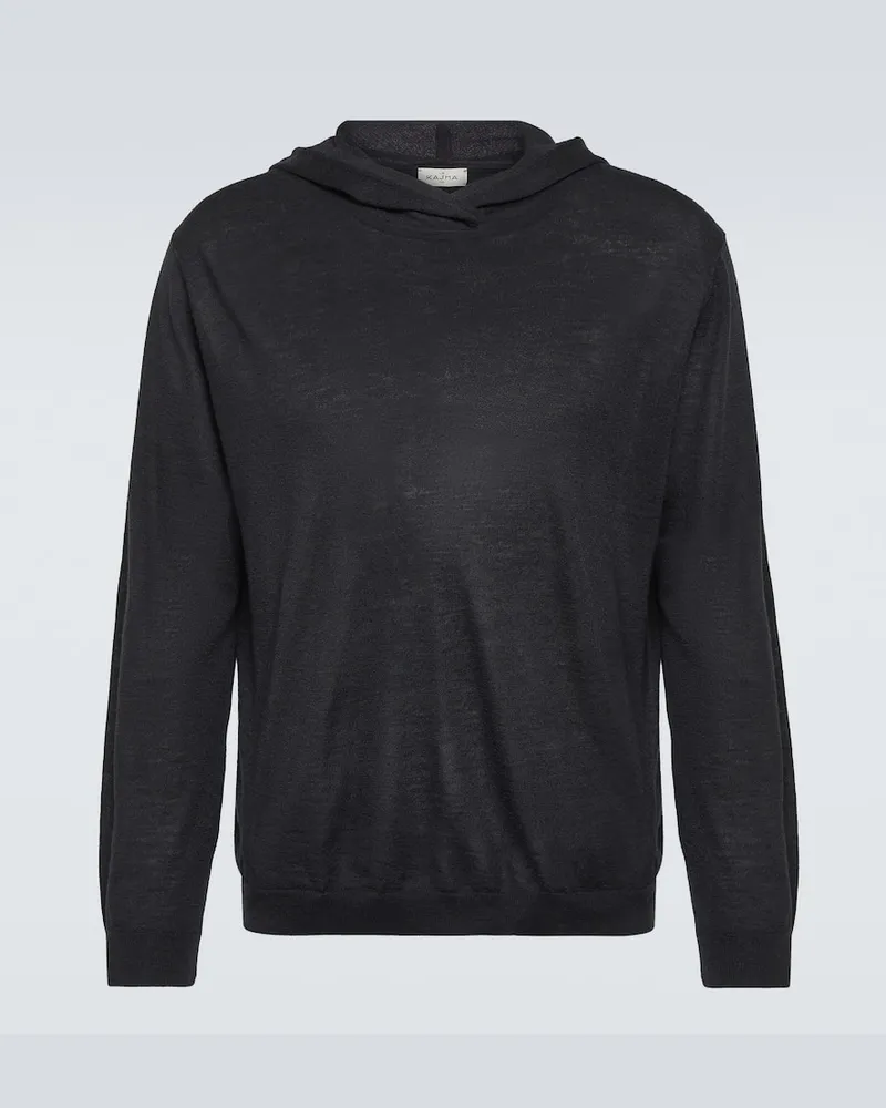 Le Kasha 1918 Hoodie Madrid aus Kaschmir Schwarz