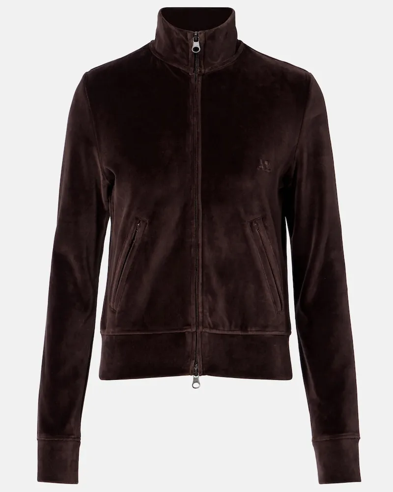 Courrèges Courrèges Trainingsjacke aus Samt Braun