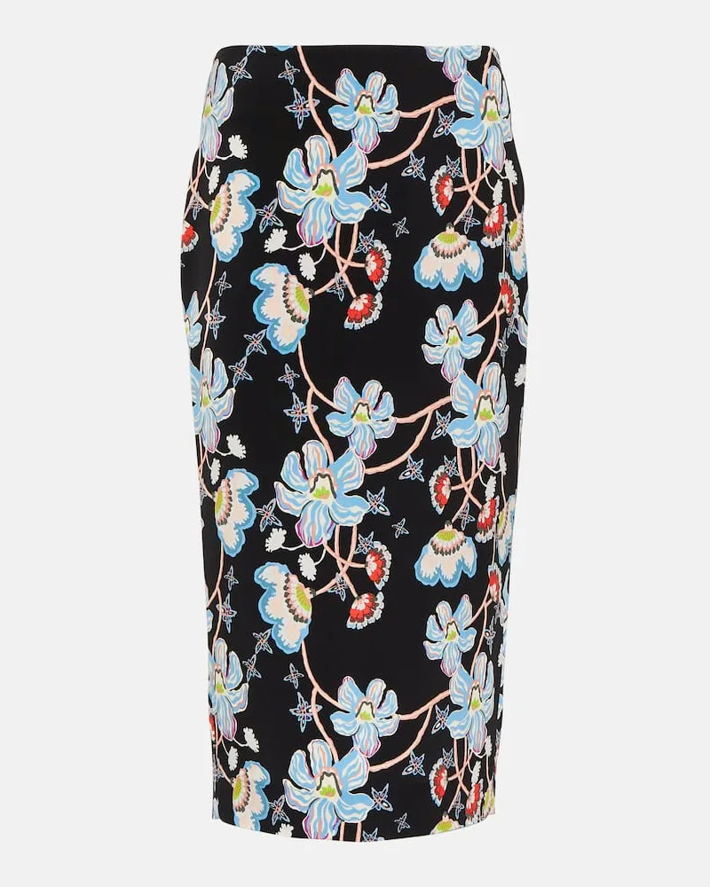 Diane von Furstenberg Bleistiftrock Kara aus Cady Multicolor