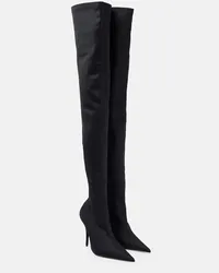 Balenciaga Overknee-Stiefel Knife aus Jersey Schwarz