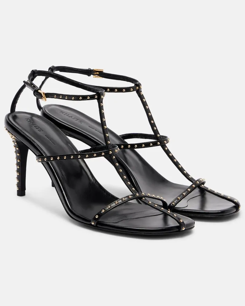 KHAITE Verzierte Sandalen Cage 75 aus Leder Schwarz