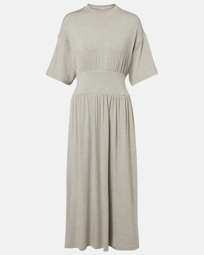 Totême Midikleid aus Jersey Grau
