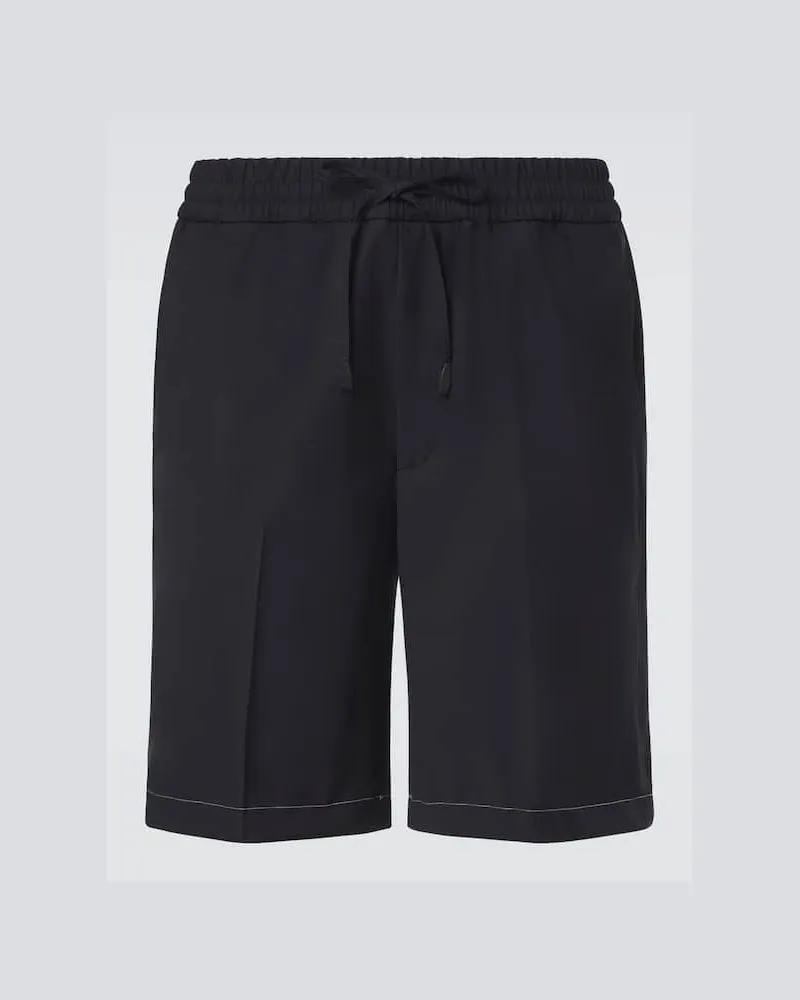 Brioni Shorts aus Wolle Blau